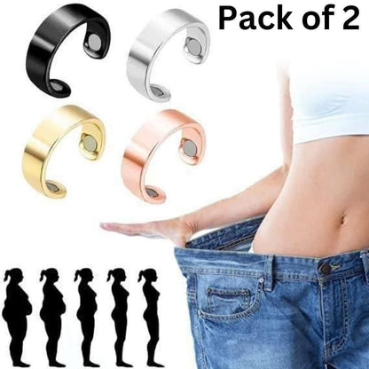 2 Pcs Lymphatic Drainage Therapeutic Magnetic Ring